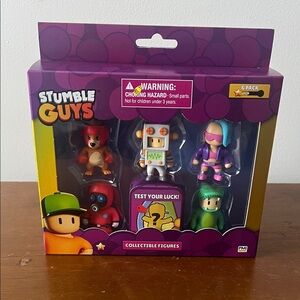 Stumble Guys Action Figures 6-Pack - Multicolor NWT Collectible